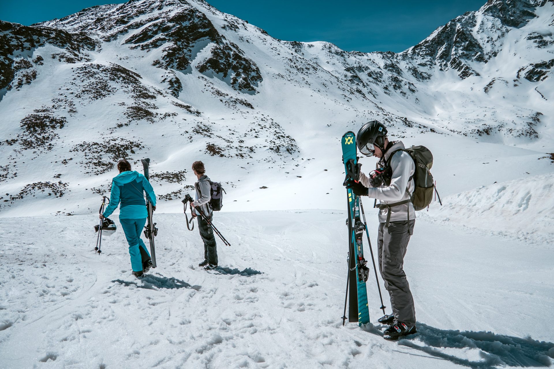 Zuid-Tirol, Vinschgau, Val Venosta, Val Senales, Schnalstaler Gletscher, skiën, wintersport, Italië