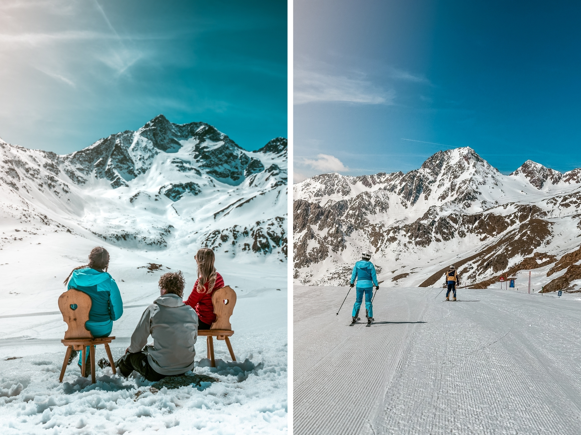 Zuid-Tirol, Vinschgau, Val Venosta, Val Senales, Schnalstaler Gletscher, skiën, wintersport, Italië
